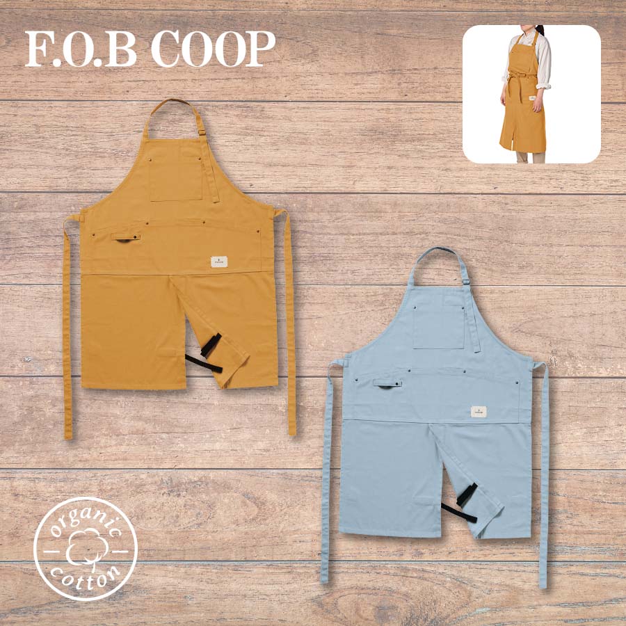 FC-0112 F.O.B COOPオーガニックコットンワークエプロン