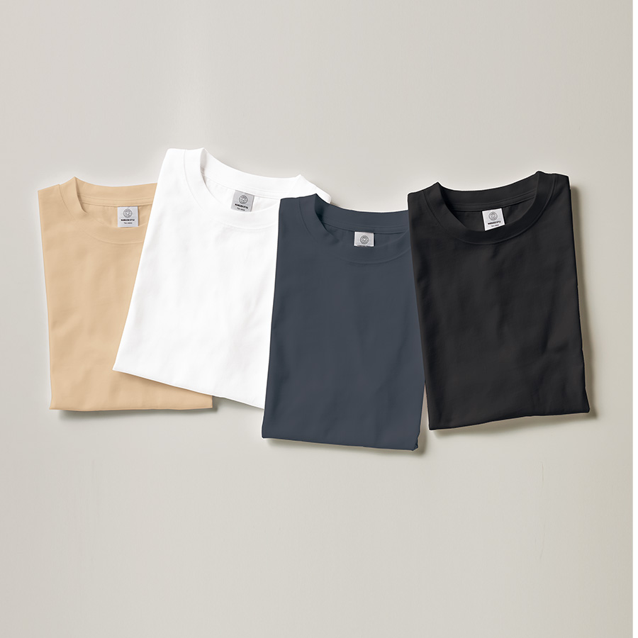 カスタムデザインオーガニックコットンTシャツ　7.4オンス　オーバーサイズ