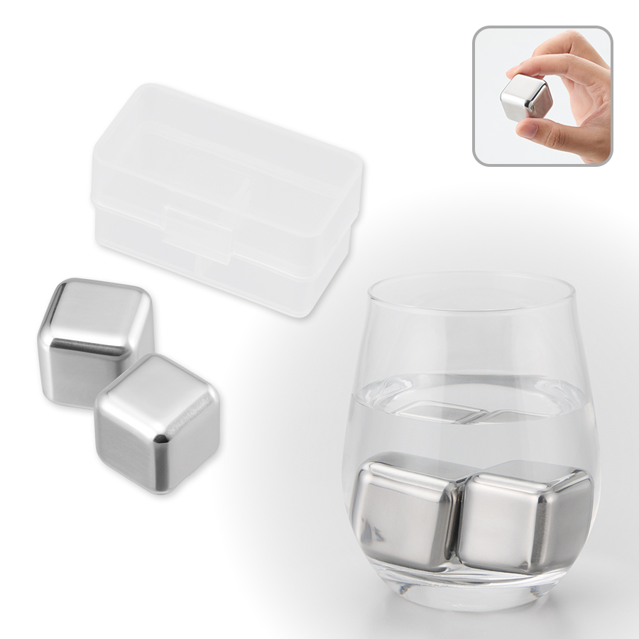 TC-0023-005 ステンレスアイスキューブ　シルバー