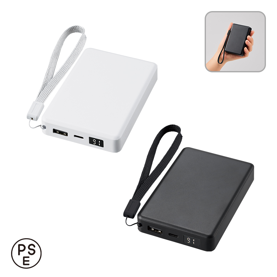 TE-0045 モバイルチャージャー8000　デジタル表示付