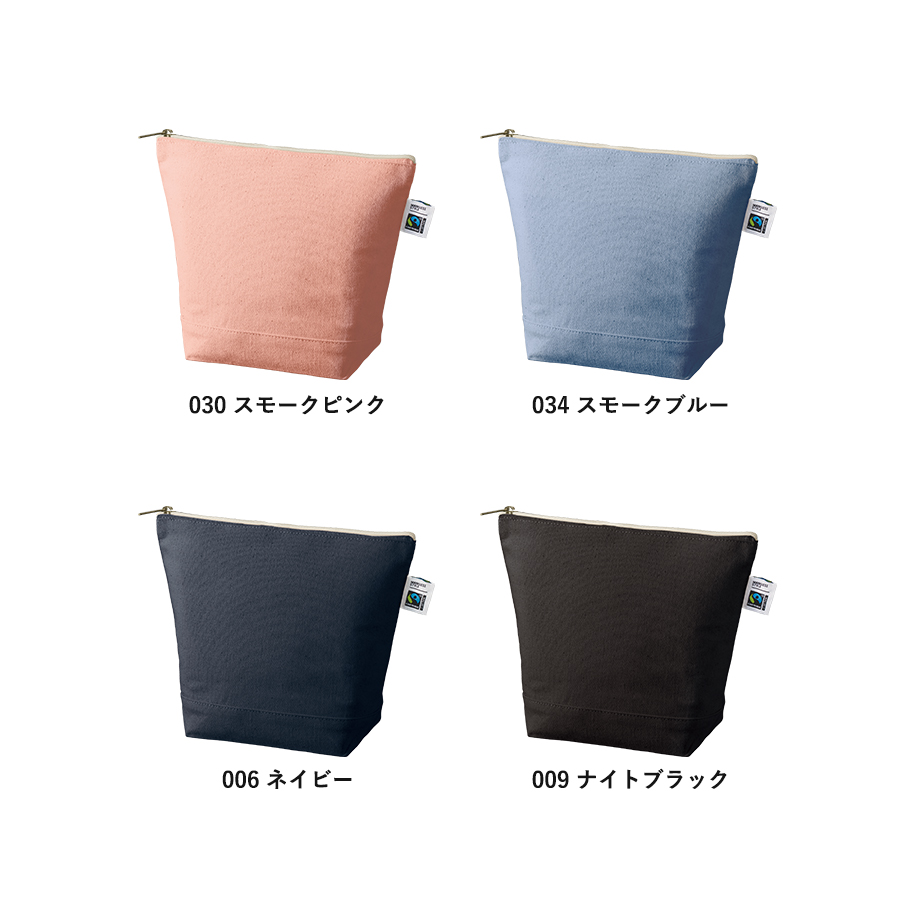 フェアトレードコットンキャンバスデイリーポーチ（M）