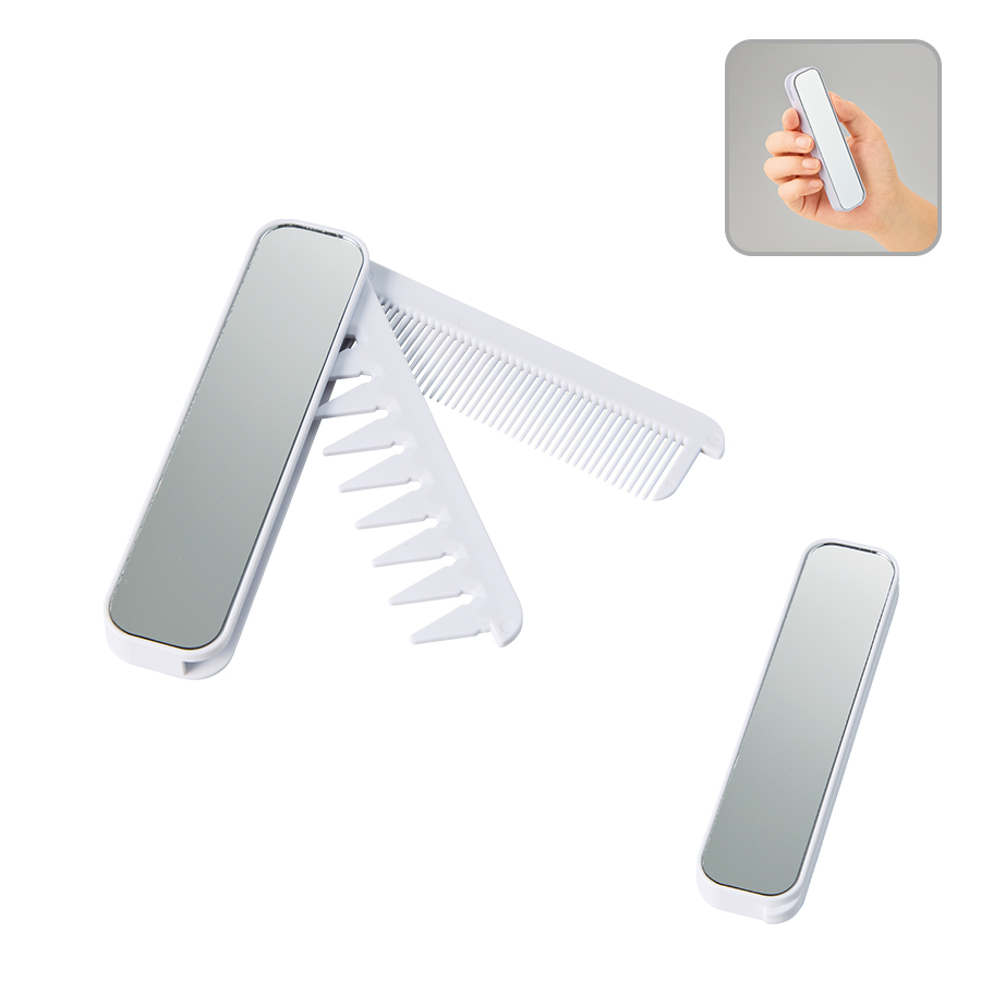 TM-0083 折りたたみツインコーム（ミラー付）