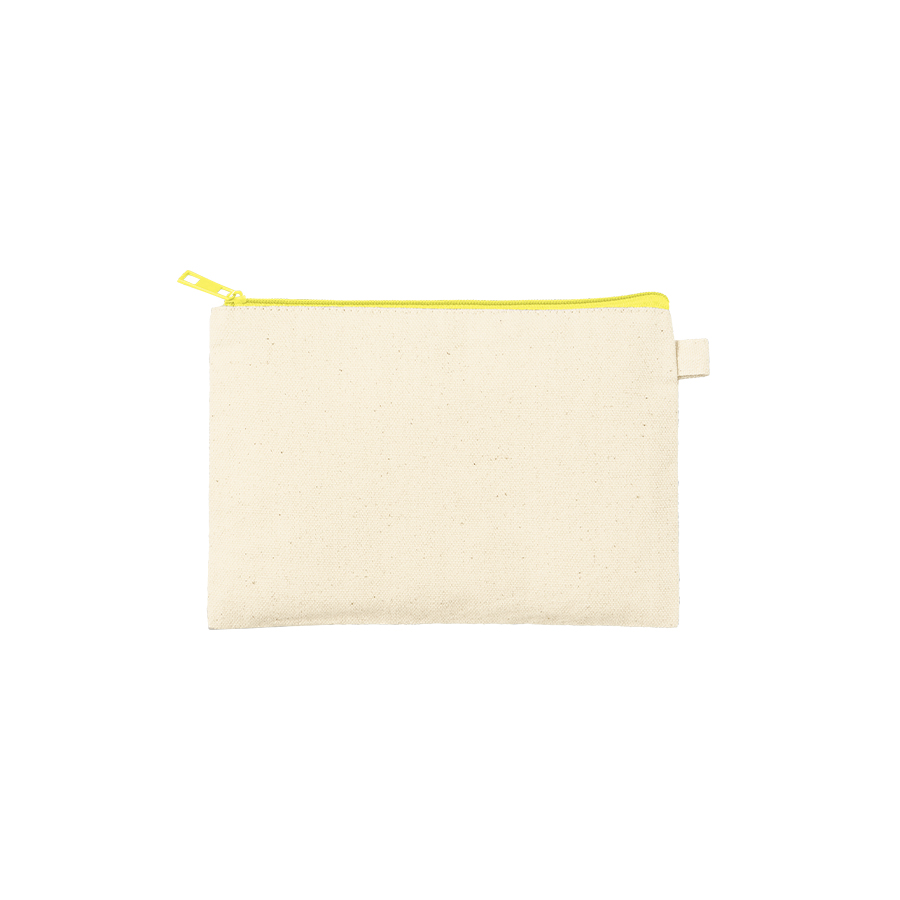 カラーファスナーキャンバスフラットポーチ（S）