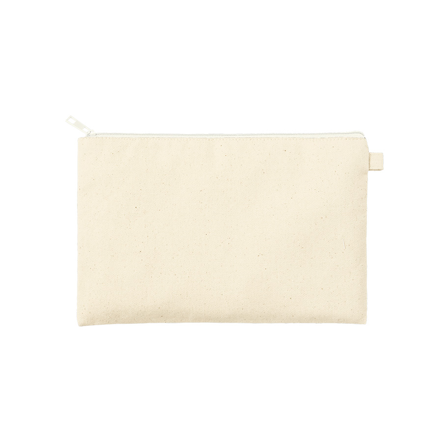 カラーファスナーキャンバスフラットポーチ（M）