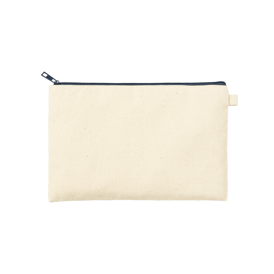 カラーファスナーキャンバスフラットポーチ（M）