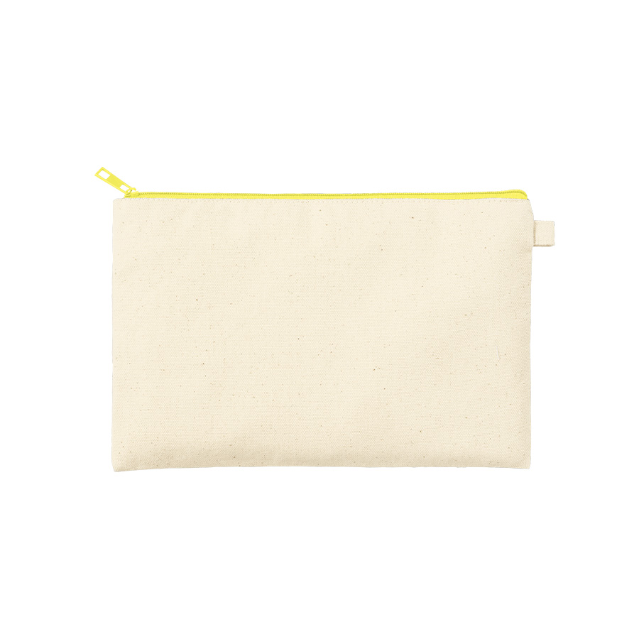 カラーファスナーキャンバスフラットポーチ（M）
