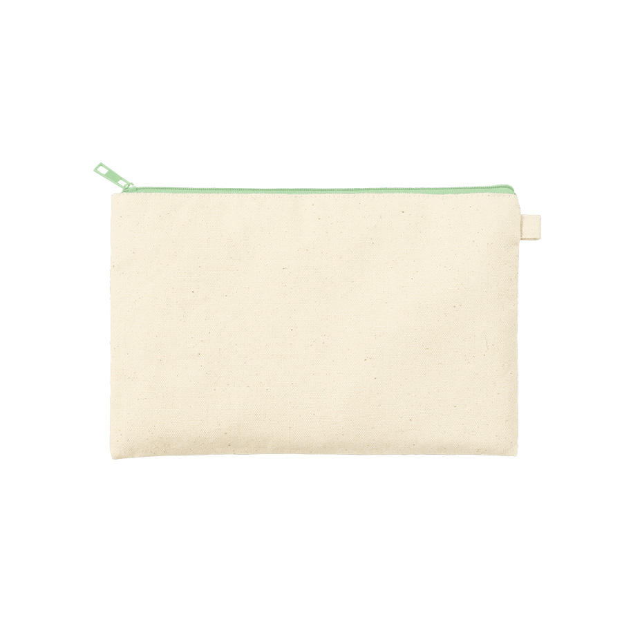 カラーファスナーキャンバスフラットポーチ（M）
