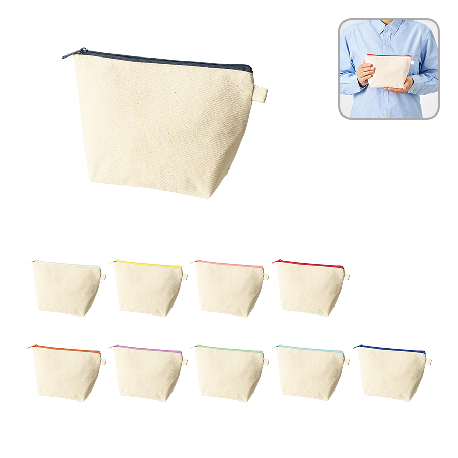 TP-0055 カラーファスナーキャンバスデイリーポーチ