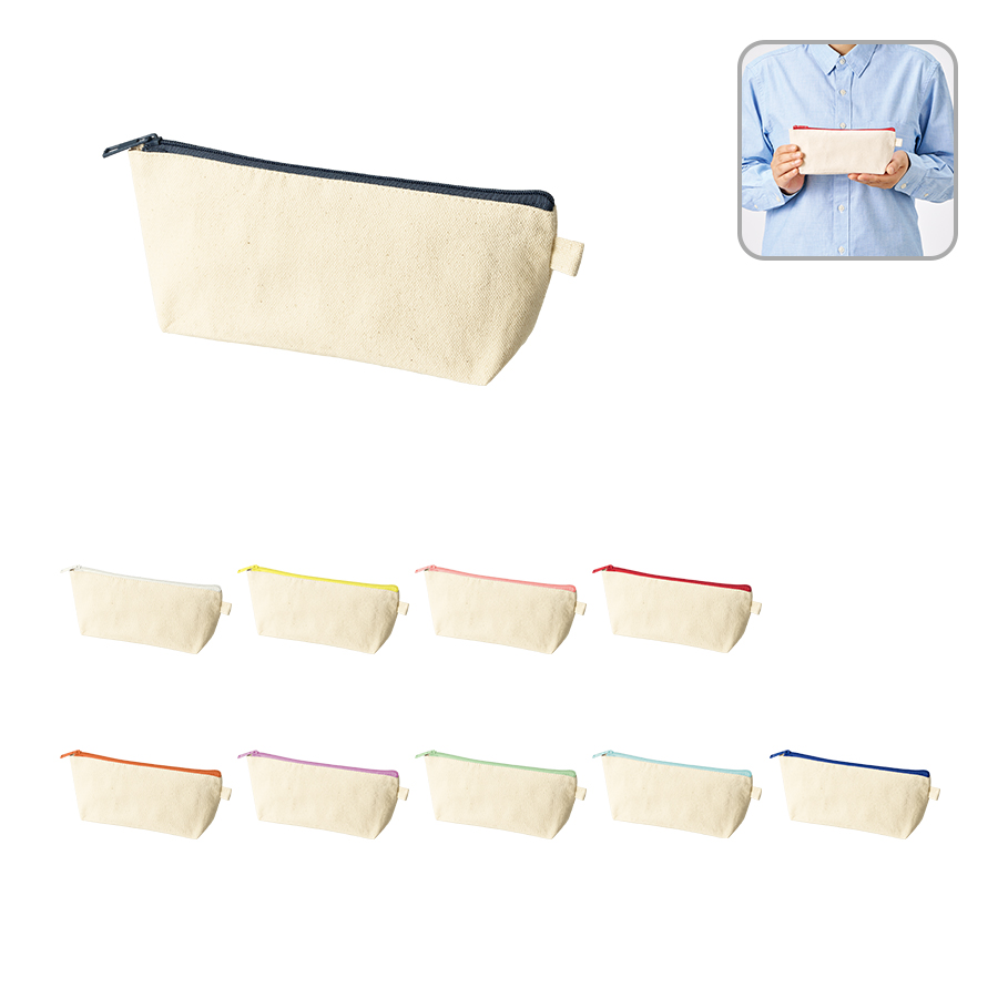 TP-0056 カラーファスナーキャンバスロングポーチ