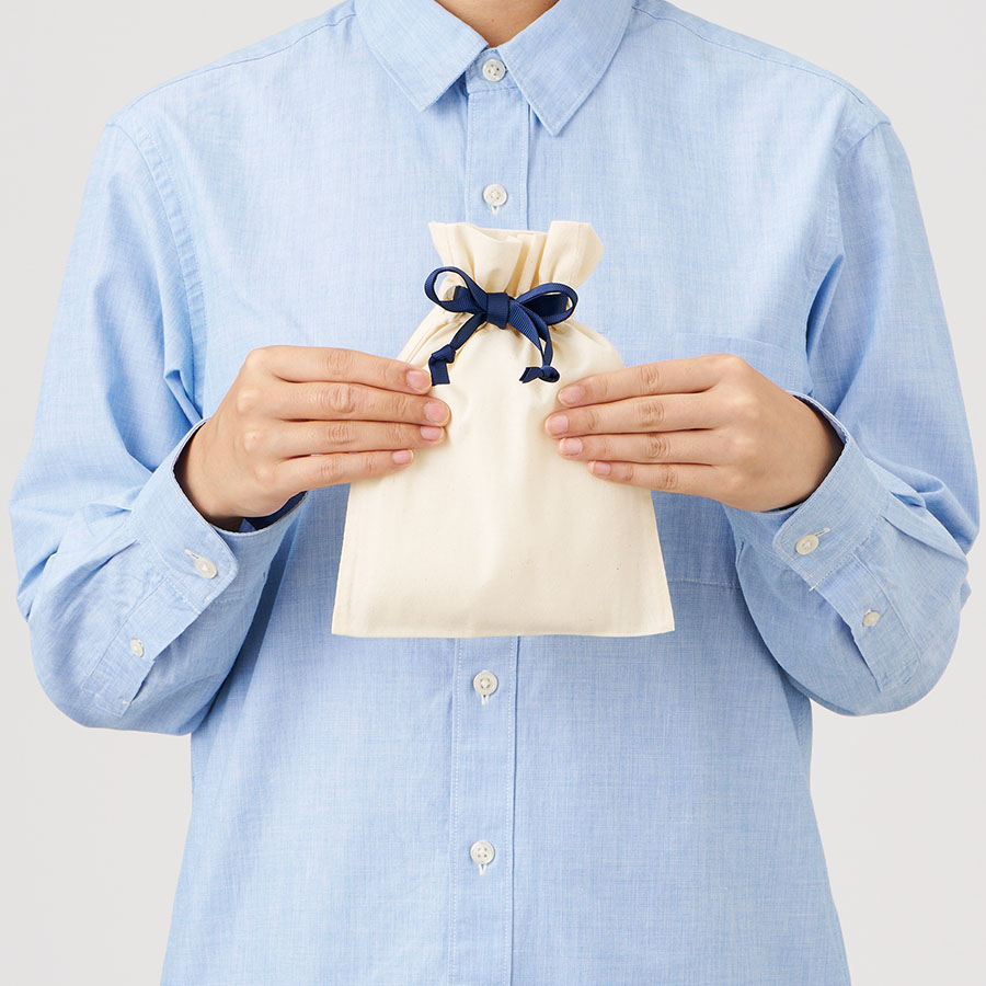 コットンカラーリボン巾着（S）