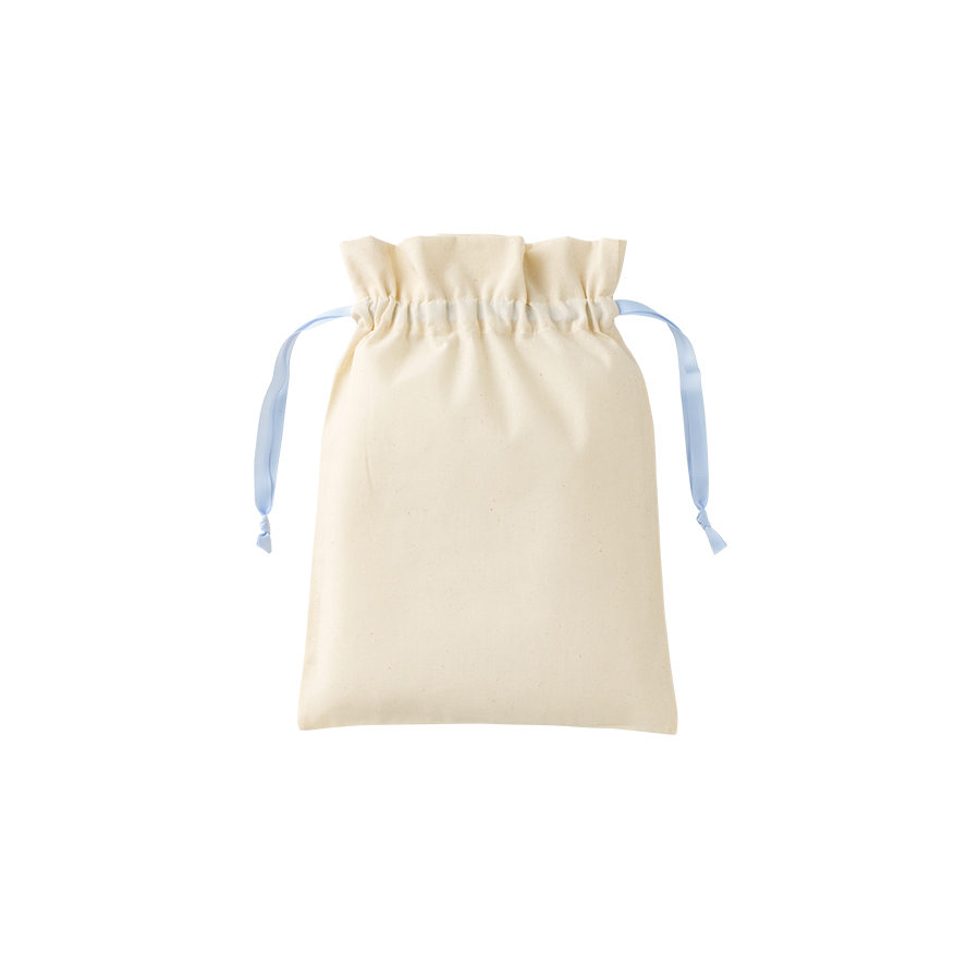 コットンカラーリボン巾着(M)