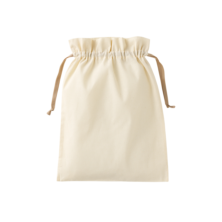 コットンカラーリボン巾着（L）