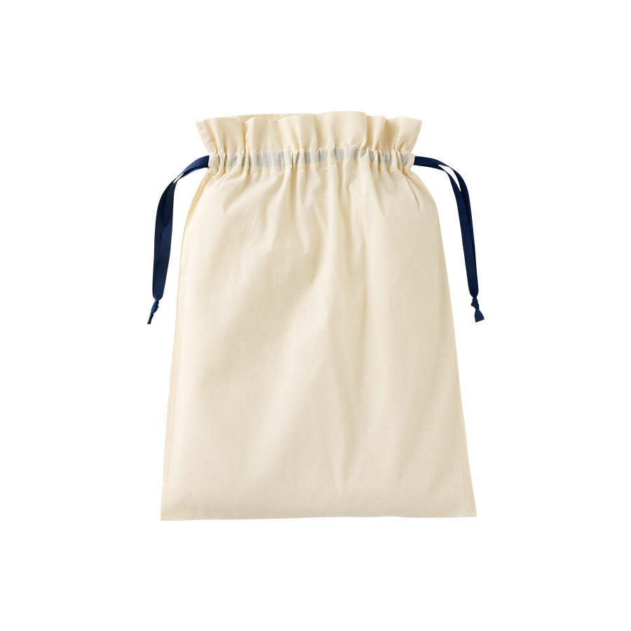 コットンカラーリボン巾着（L）