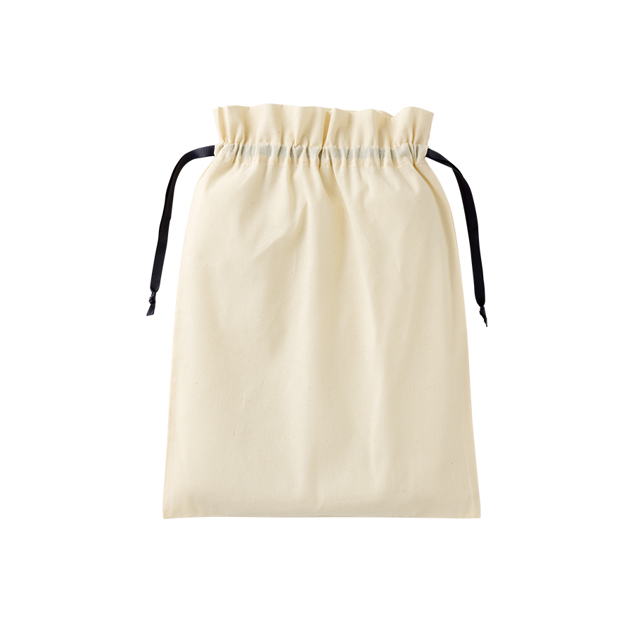 コットンカラーリボン巾着（L）