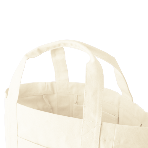 厚手キャンバスポケットマルチトート（M）ナチュラル