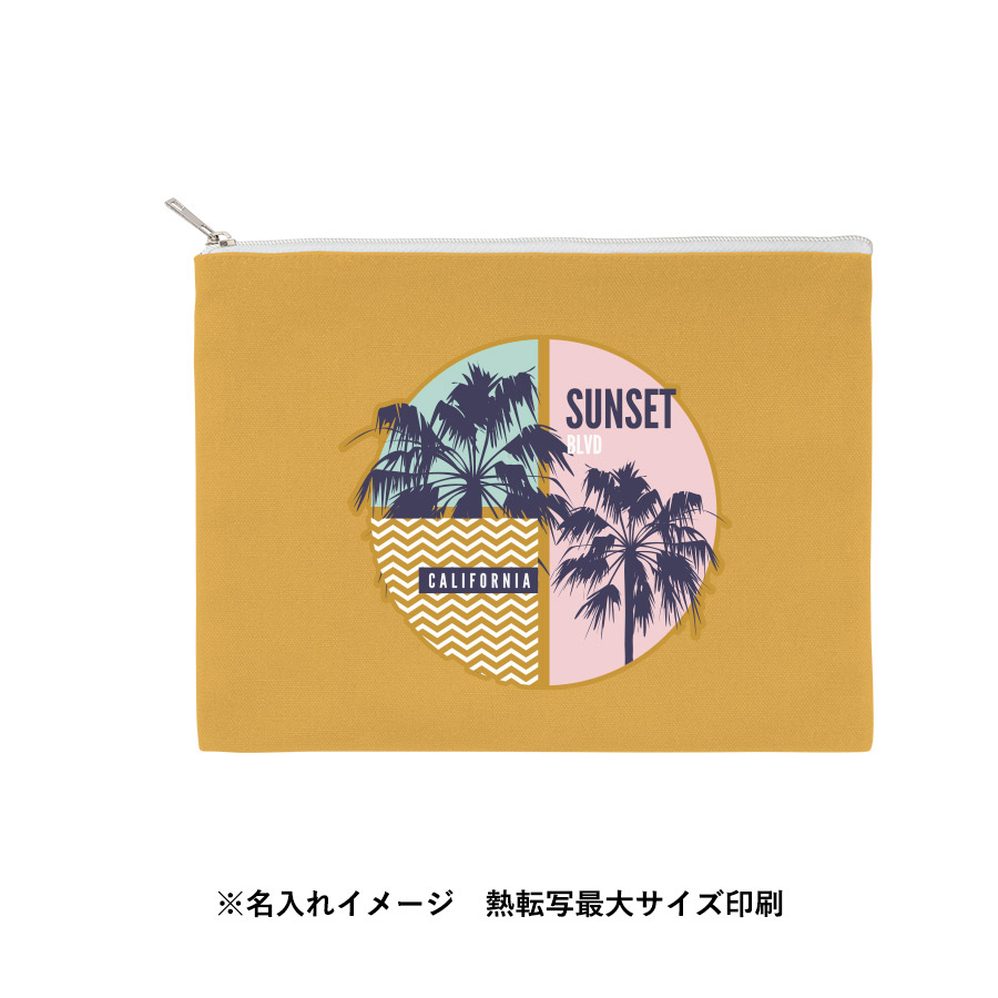 キャンバスフラットポーチ（L）