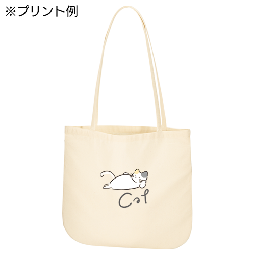 厚手コットンラウンドボトムバッグ（Ｍ）　ナチュラル