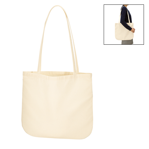 TR-0922-008 厚手コットンラウンドボトムバッグ（Ｍ）　ナチュラル