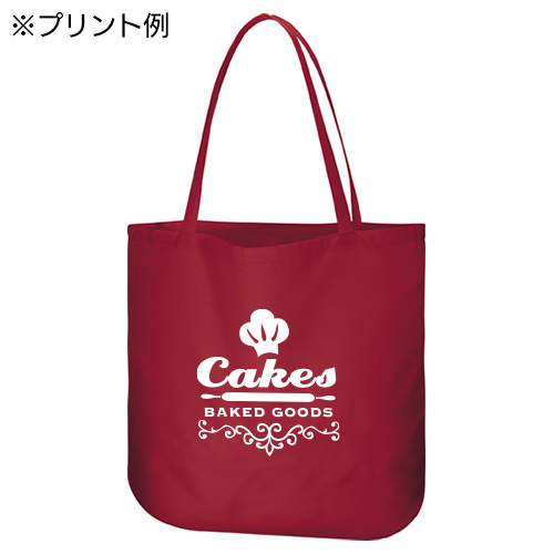 厚手コットンラウンドボトムバッグ（L）