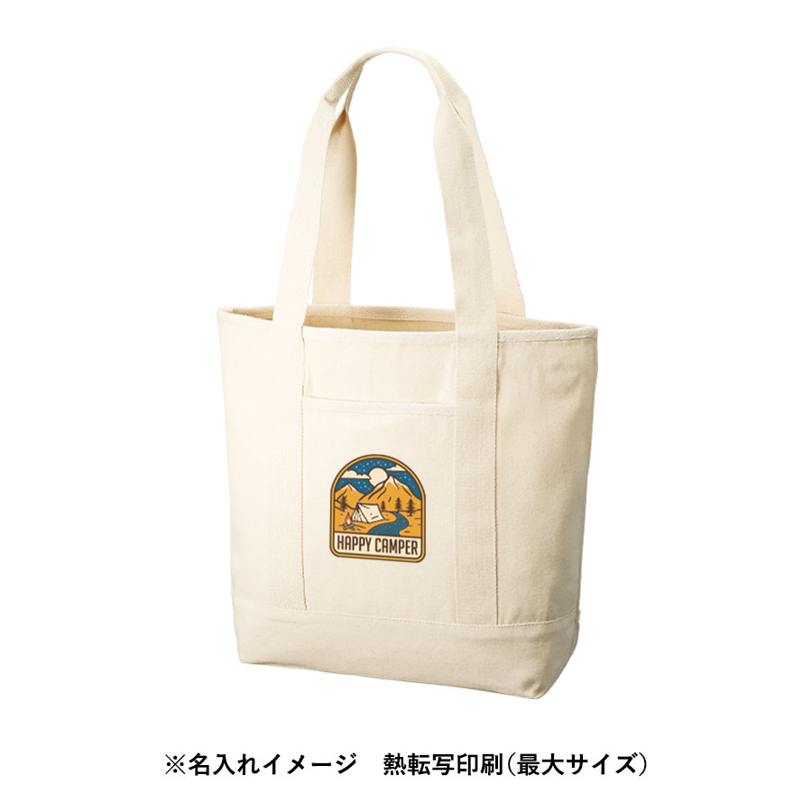 オーガニックコットンキャンバスライントート ナチュラル