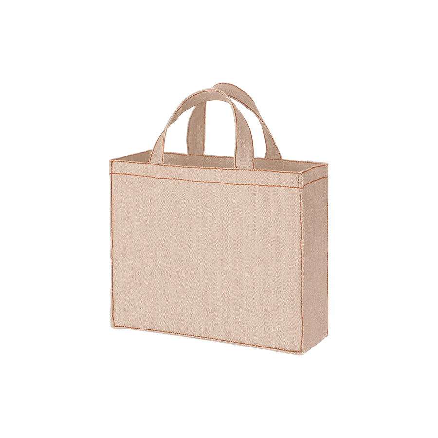 【シルク印刷必須商品】デニムライクカレッジトート　ワイド