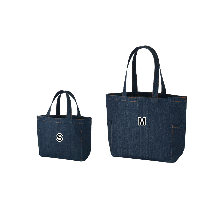 【シルク印刷必須商品】デニムライクマルチトート（M）