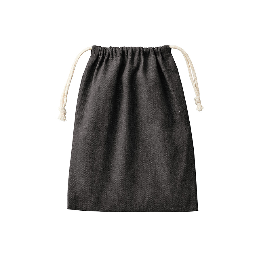 【シルク印刷必須商品】デニムライク巾着(M)