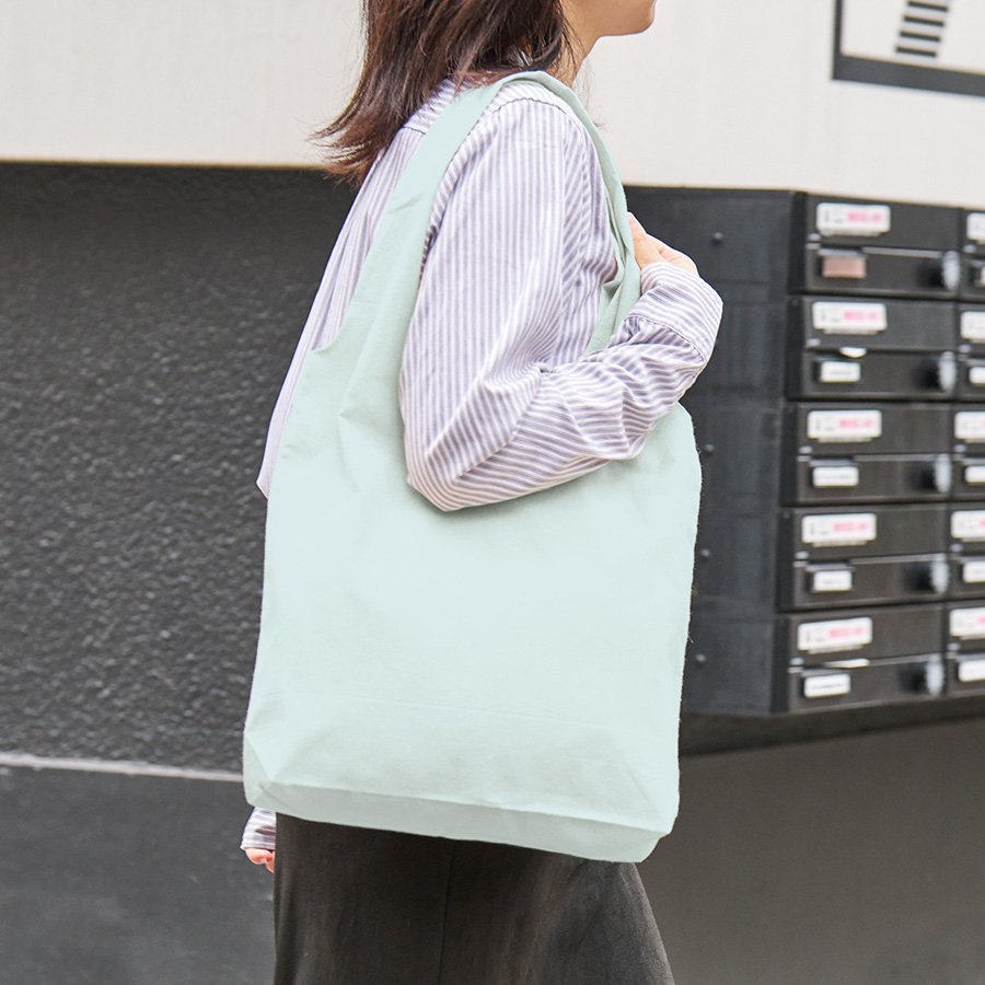 TR-1337 厚手コットンショルダーハンドルトート（M）
