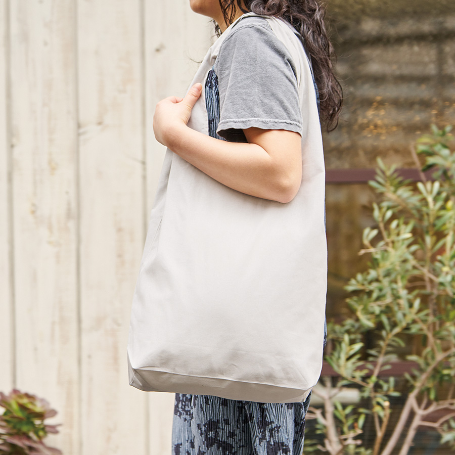 TR-1338 厚手コットンショルダーハンドルトート（L）