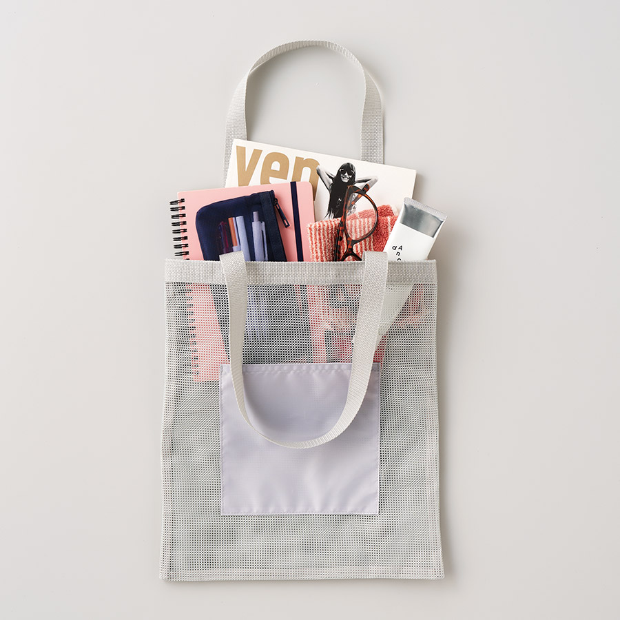 メッシュフラットトート