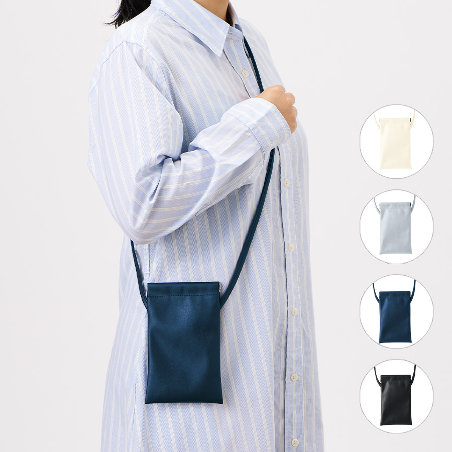 TR-1440 バネ口レザースタイルサコッシュ