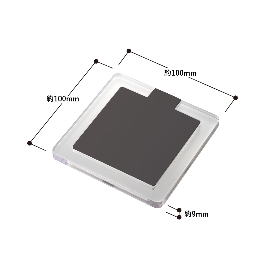 クリアワイヤレス充電器 スクエア　5W