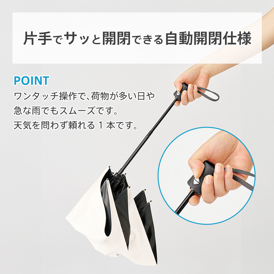 自動開閉遮熱遮光折りたたみ傘