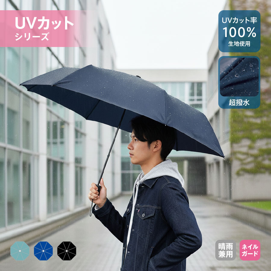 TU-0022 ひと振り雨粒サラッとUV折りたたみ傘