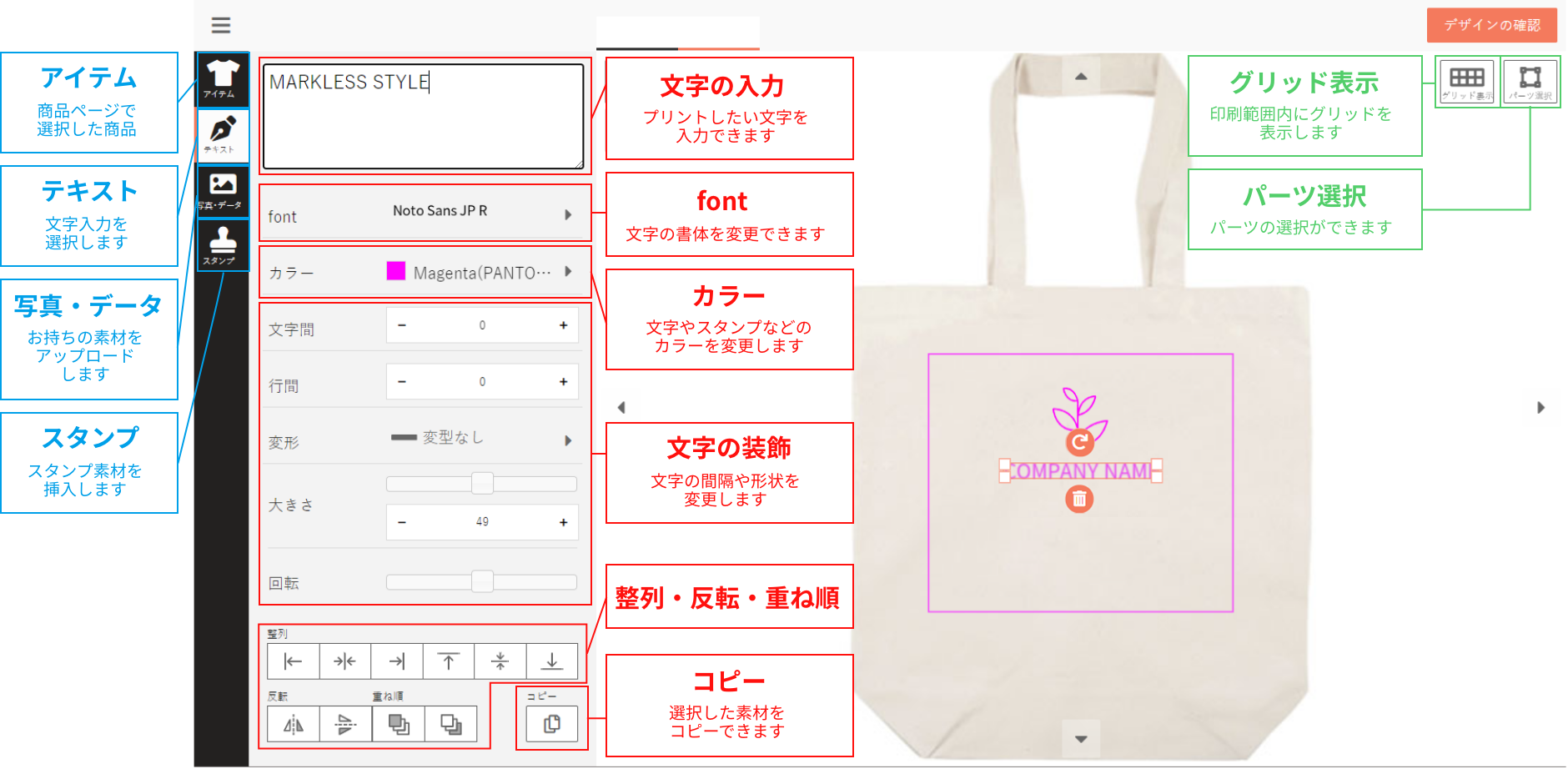 各機能の詳細