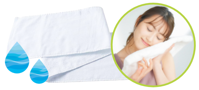 プリントしやすいコットンシャーリングタオル