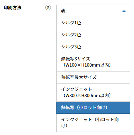 小ロットプリントサービス 印刷方法