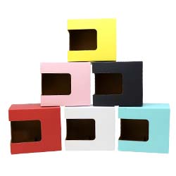 窓付きカラーボックス