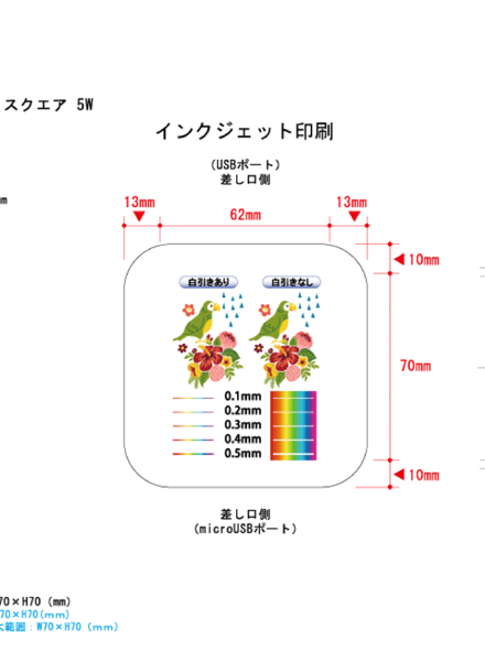 印刷データ 成形品（モバイルチャージャー）